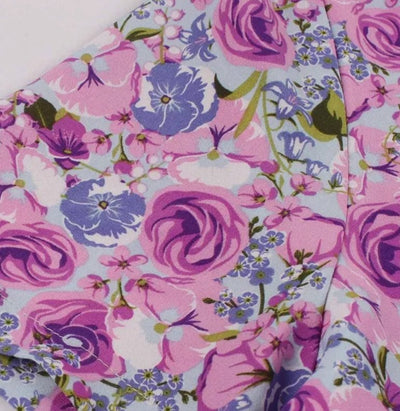 Vintage Šaty Velké Velikosti S Vysokým Pasem Fialové