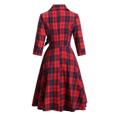 Vintage Zimní Bavlněné Šaty