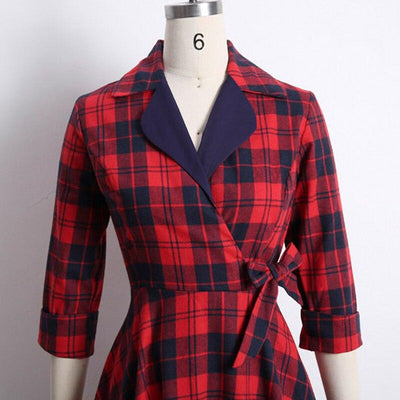 Vintage Zimní Bavlněné Šaty