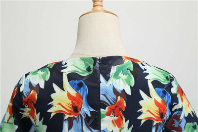 Vintage Zimní Šaty S Námořnickými Květinami