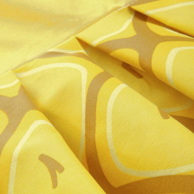 Vintage Žluté Plisované Šaty