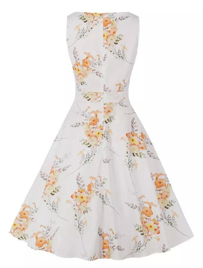 Vintage Dlouhé Bílé Šaty Z 50. Let