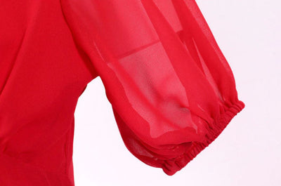 Vintage Dlouhé Červené Šaty Z 50. Let