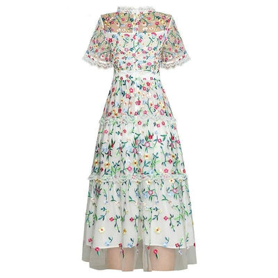 Bílé Moderní Vintage Šaty