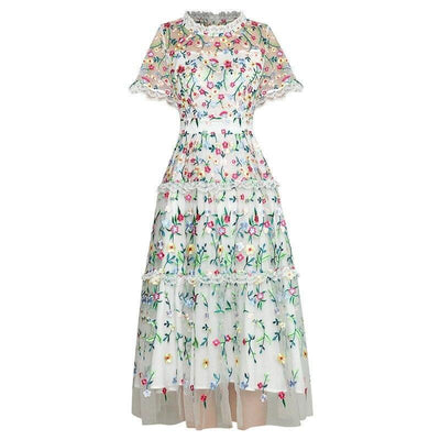 Bílé Moderní Vintage Šaty