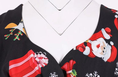 Velké Vintage Vánoční Šaty Černé