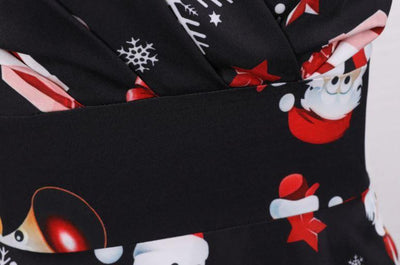 Velké Vintage Vánoční Šaty Černé