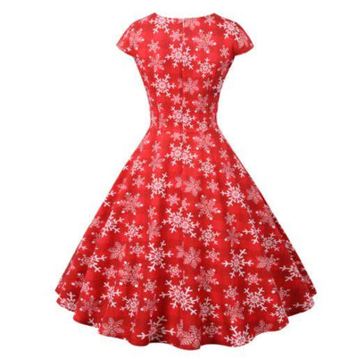 Vintage Vánoční Šaty Větší Velikosti Červené