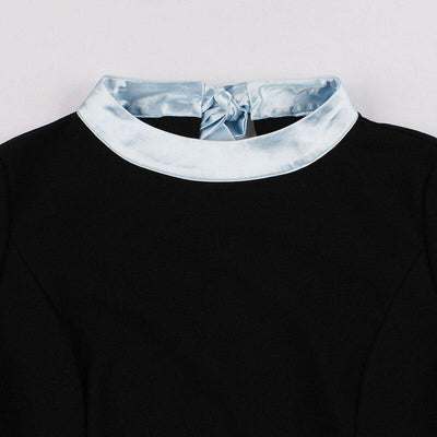 Vintage Černé Stříbrné Šaty