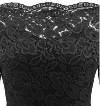 Vintage Černé Šaty S Lodí Ke Krku