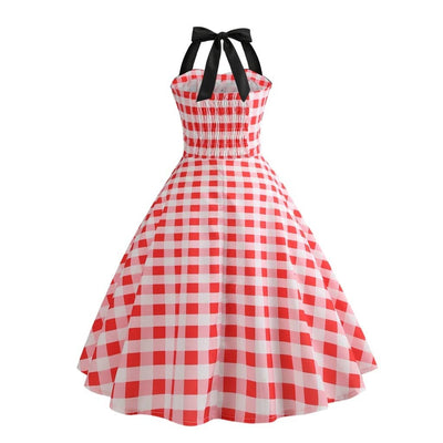 Vintage Šaty - Red Gingham Pin-Up