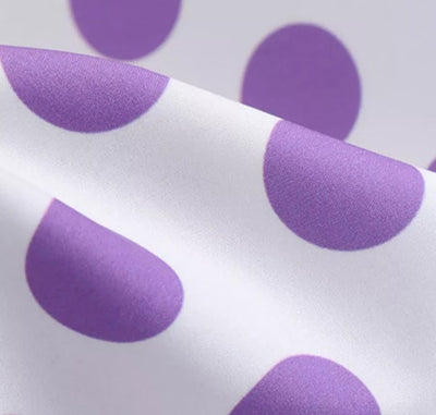 Vintage Pin Up Šaty Fialové Puntíky