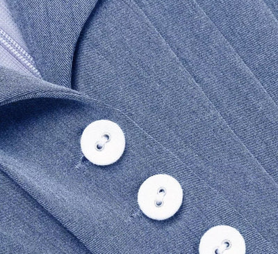 Modré Skládané Vintage Šaty