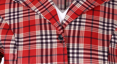 Vintage Červené A Černé Pruhované Šaty