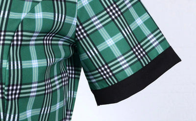 Vintage Zelené A Černé Pruhované Šaty