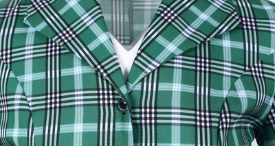 Vintage Zelené A Černé Pruhované Šaty