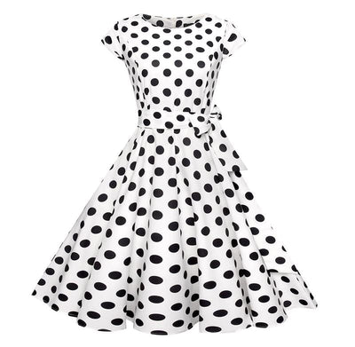 Vintage Romantické Šaty Bílá Černá