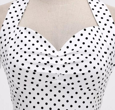 Vintage Sexy Pin Up Šaty Bílé