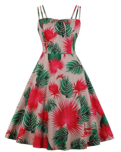 Vintage Swingové Péřové Šaty