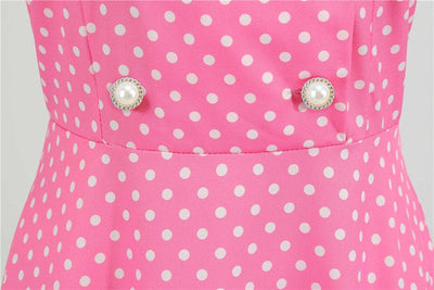 Růžové Trapézové Šaty Z 50. Let