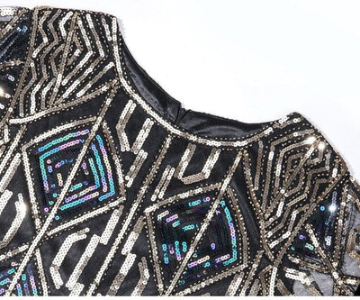 Vintage Dlouhé Zlaté Šaty Gatsby Z 20. Let