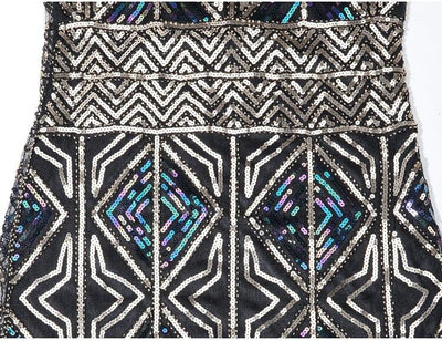 Vintage Dlouhé Zlaté Šaty Gatsby Z 20. Let