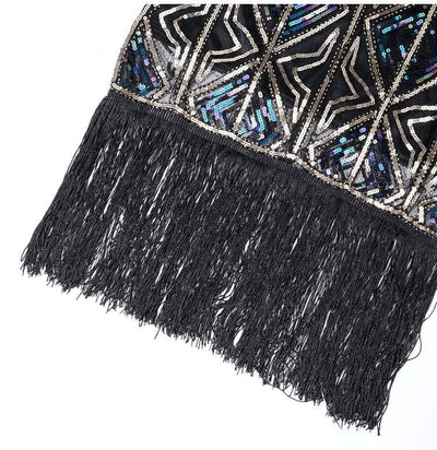 Vintage Dlouhé Zlaté Šaty Gatsby Z 20. Let