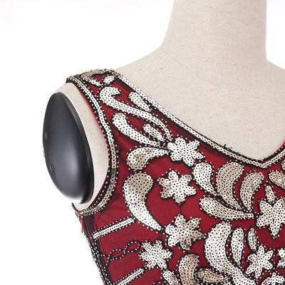 Vintage Červené Šaty Větší Velikosti 20. Let