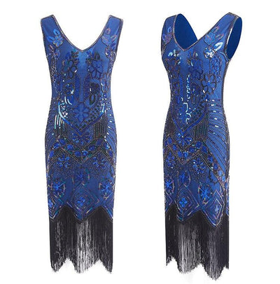 Vintage Modré Šaty Z 20. Let