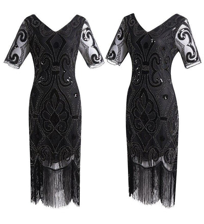 Krajkové Flitrové Šaty 20. Let