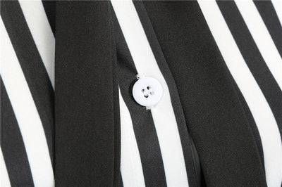 Vintage Retro Černé A Bílé Šaty