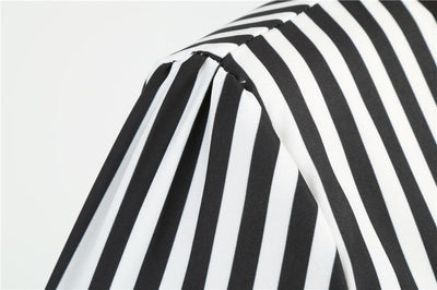 Vintage Retro Černé A Bílé Šaty