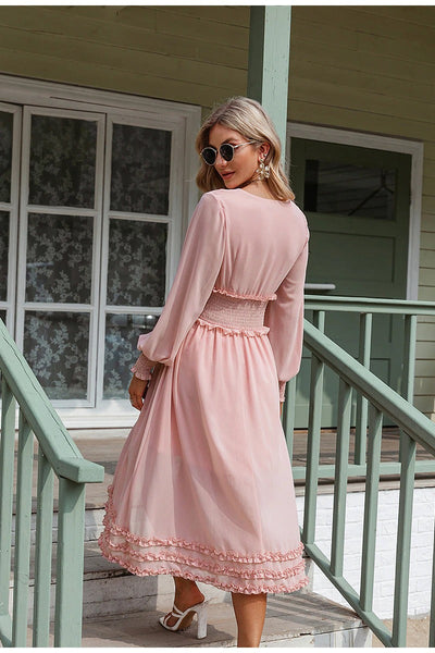 Vintage Dlouhé Šifonové Šaty