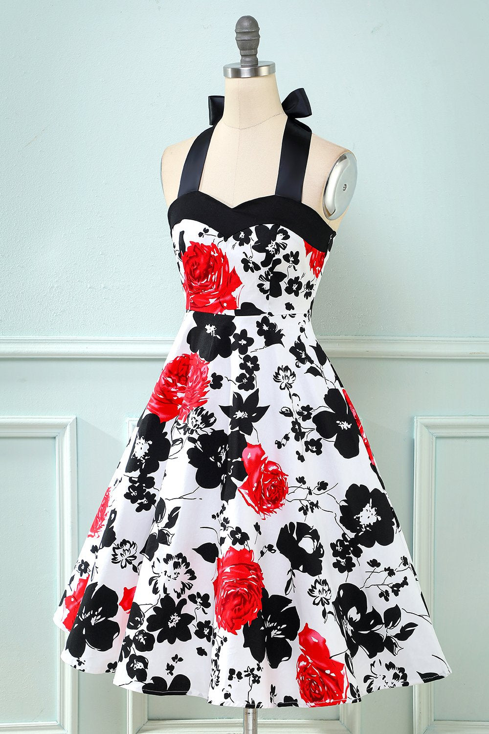 Vintage Šaty S Květinovým Potiskem