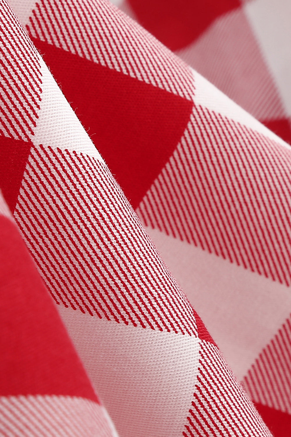 Vintage Červené Kostkované Šaty A-Line Z 50. Let