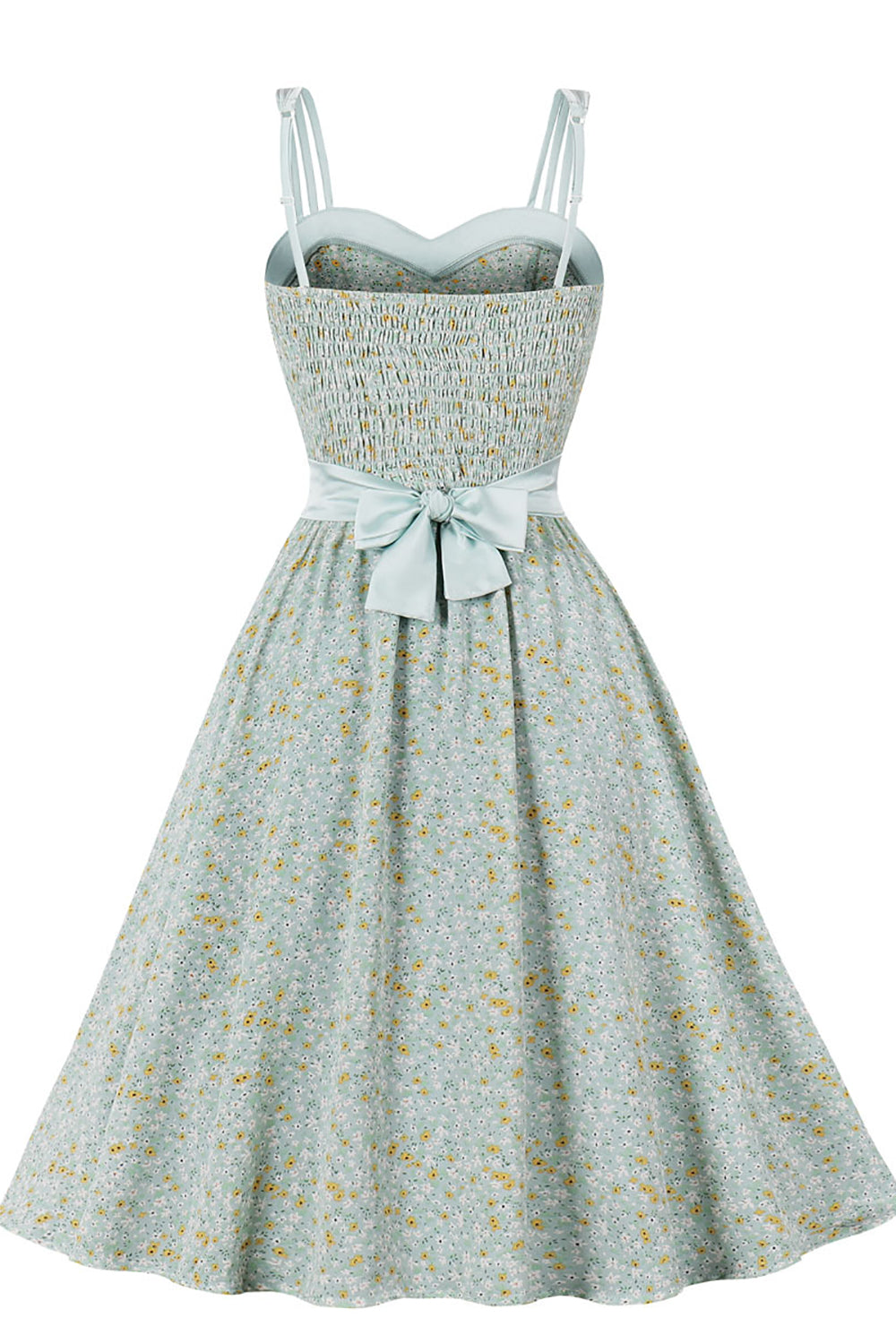 Vintage Šaty Bez Rukávů S Květinovým Potiskem