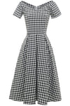 Vintage Check Midi Šaty