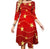 Dámské Šaty Red Star 70s Vintage Disco