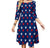 Dámské Tmavě Modré Šaty Star 70s Vintage Plus Size