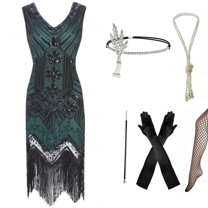 Šaty 20. Let Pro Křivky Zelené Ženy