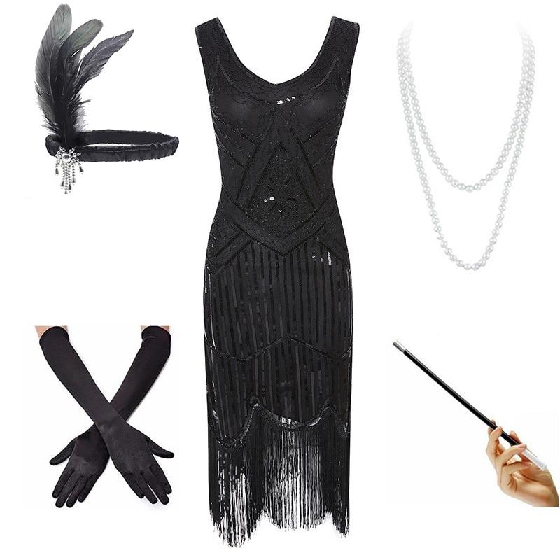 Vintage Černé Šaty 20. Let