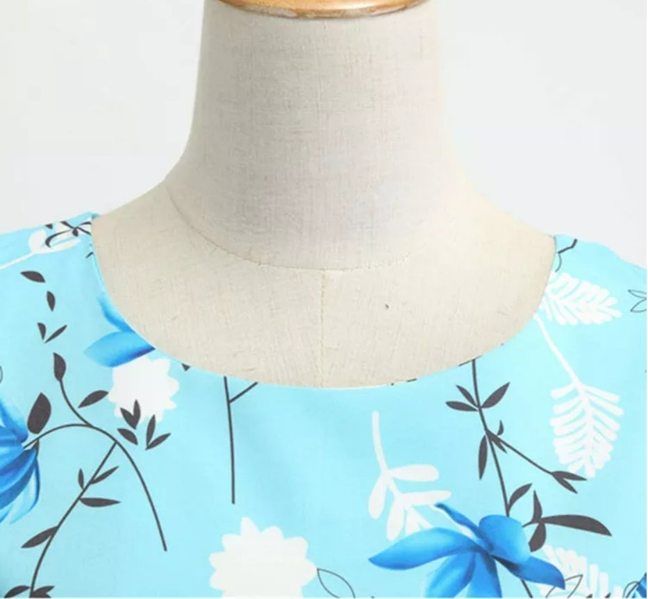 Modré Šaty Pin Up 50. Let