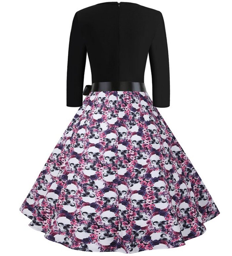 Šaty Pin Up Skull Z 50. Let