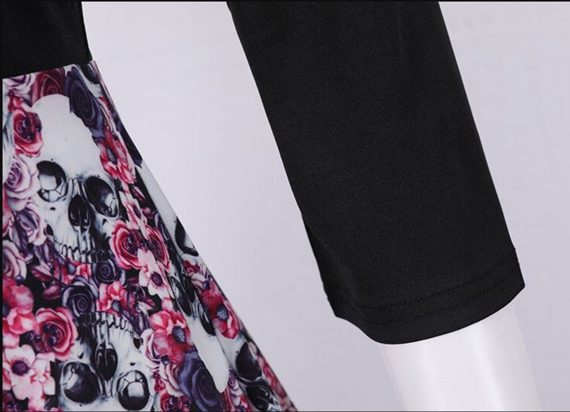 Šaty Pin Up Skull Z 50. Let