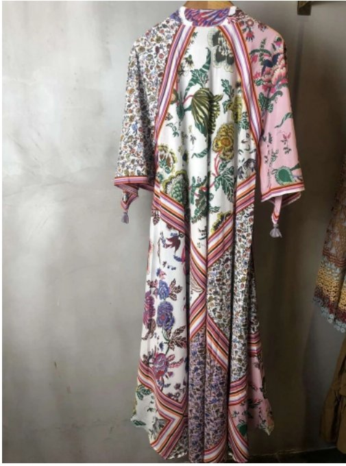 Asymetrické Květinové Šaty 40. Let