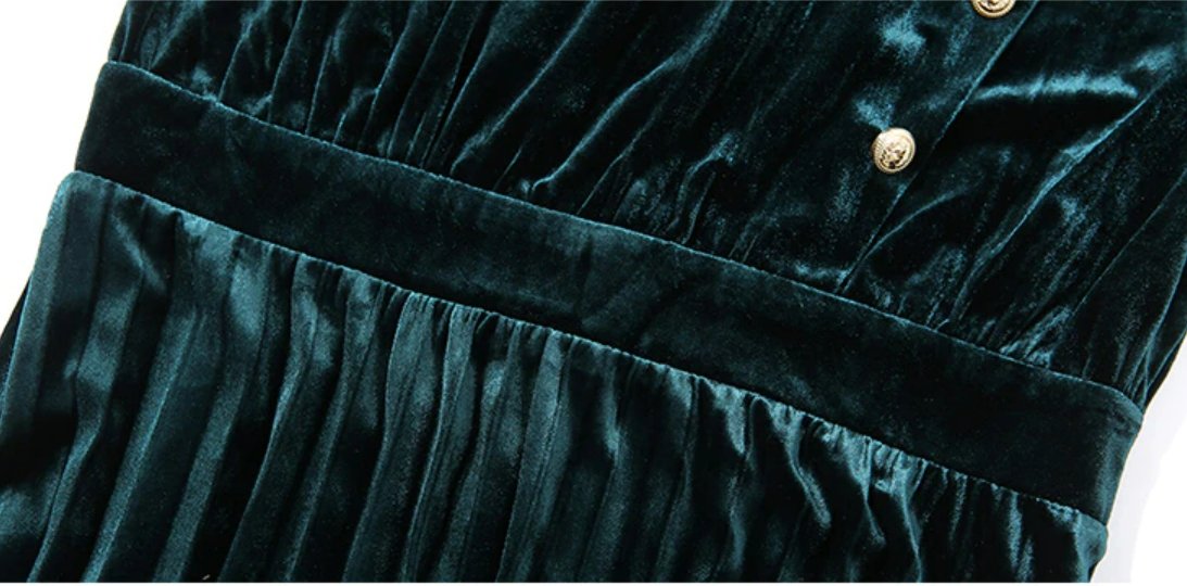 Zelené Sametové Šaty Ze 40. Let