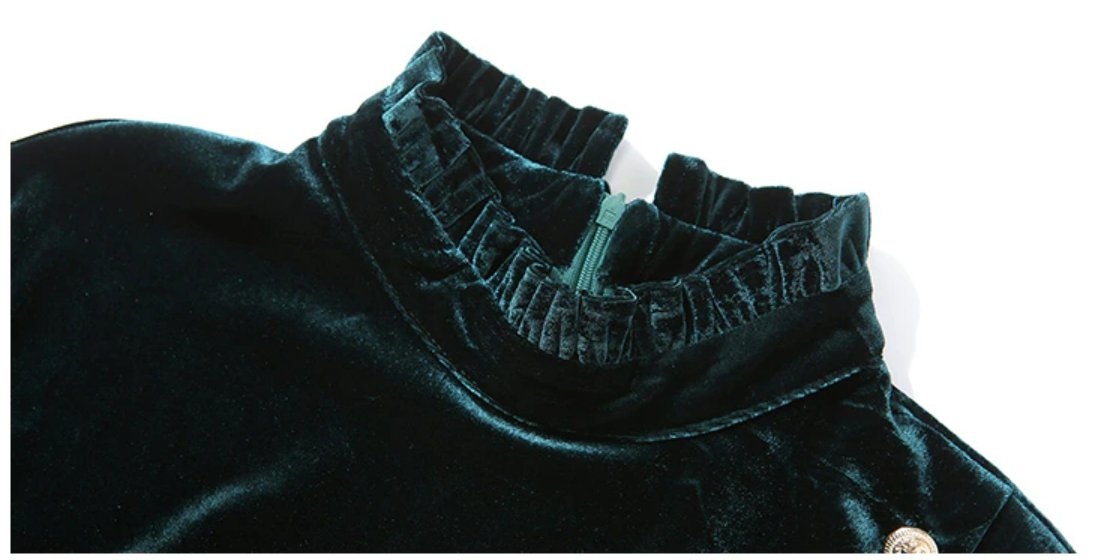 Zelené Sametové Šaty Ze 40. Let