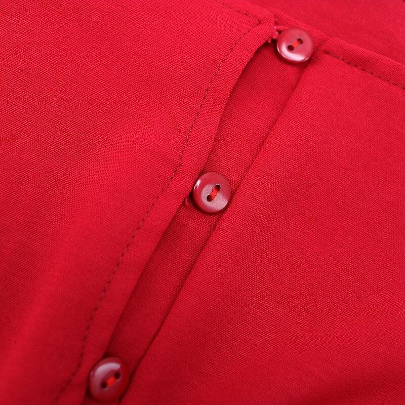 Červené Podzimní Šaty 50. Let