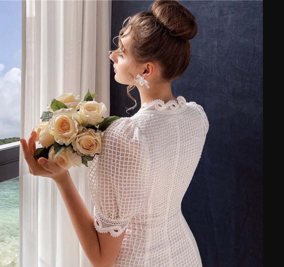 Vintage Knoflíkové Přední Šaty