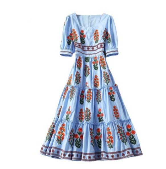Krátké Vintage Květinové Šaty Modré